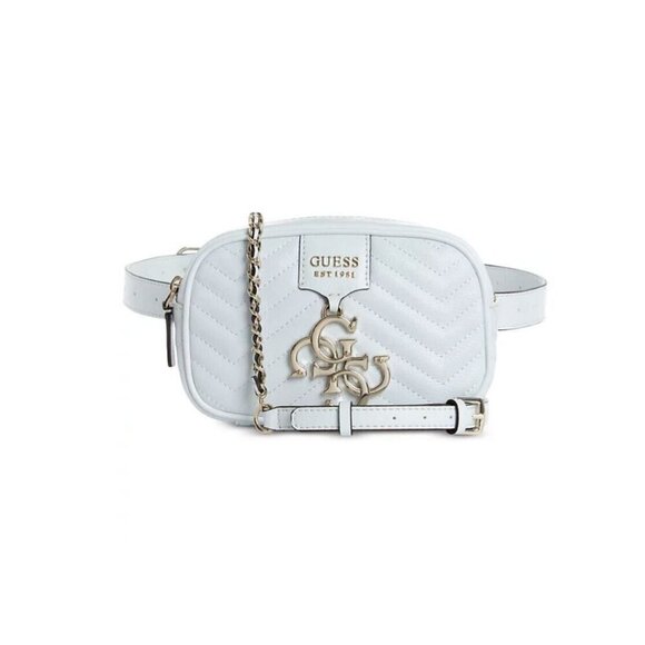 GUESS Violet quilted faux-leather small crossbody bag - Blue - Picture 6 of 7